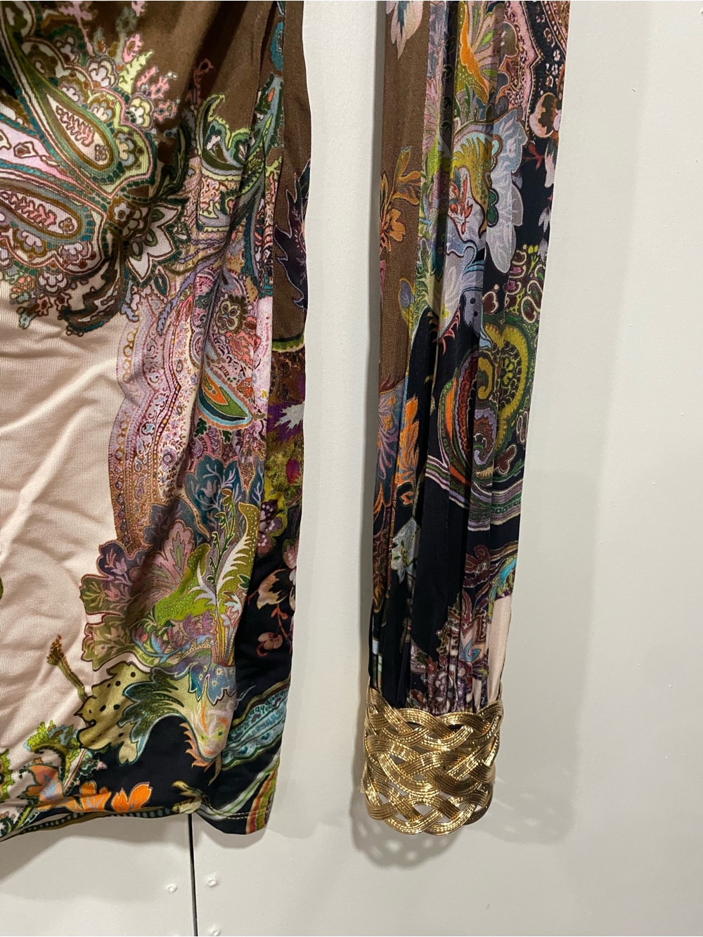 Sky Dress Mini size large Floral Paisley Cowl-Neck bracelet cuffs sheath NWT - Picture 14 of 15